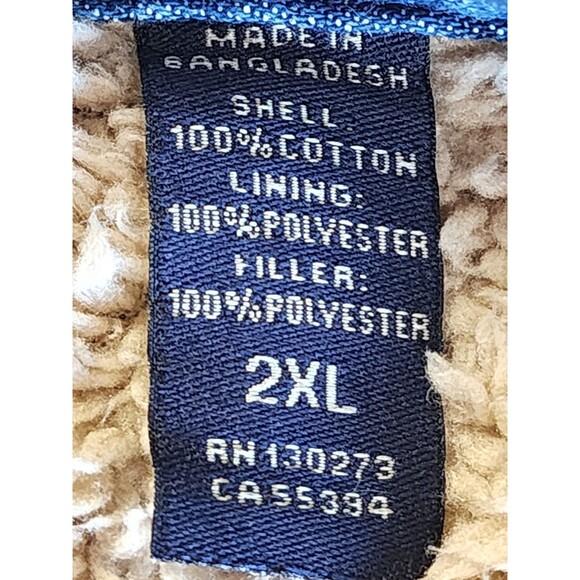 Wrangler 2XL Men's 90's Vintage Soft Denim Sherpa Lined Button Up Shirt Jacket - Picture 9 of 11